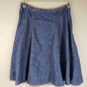 Gap retro Sz 2 small cotton denim jean midi skirt